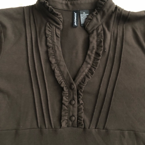 Brown short sleeve top - Picture 2 of 4